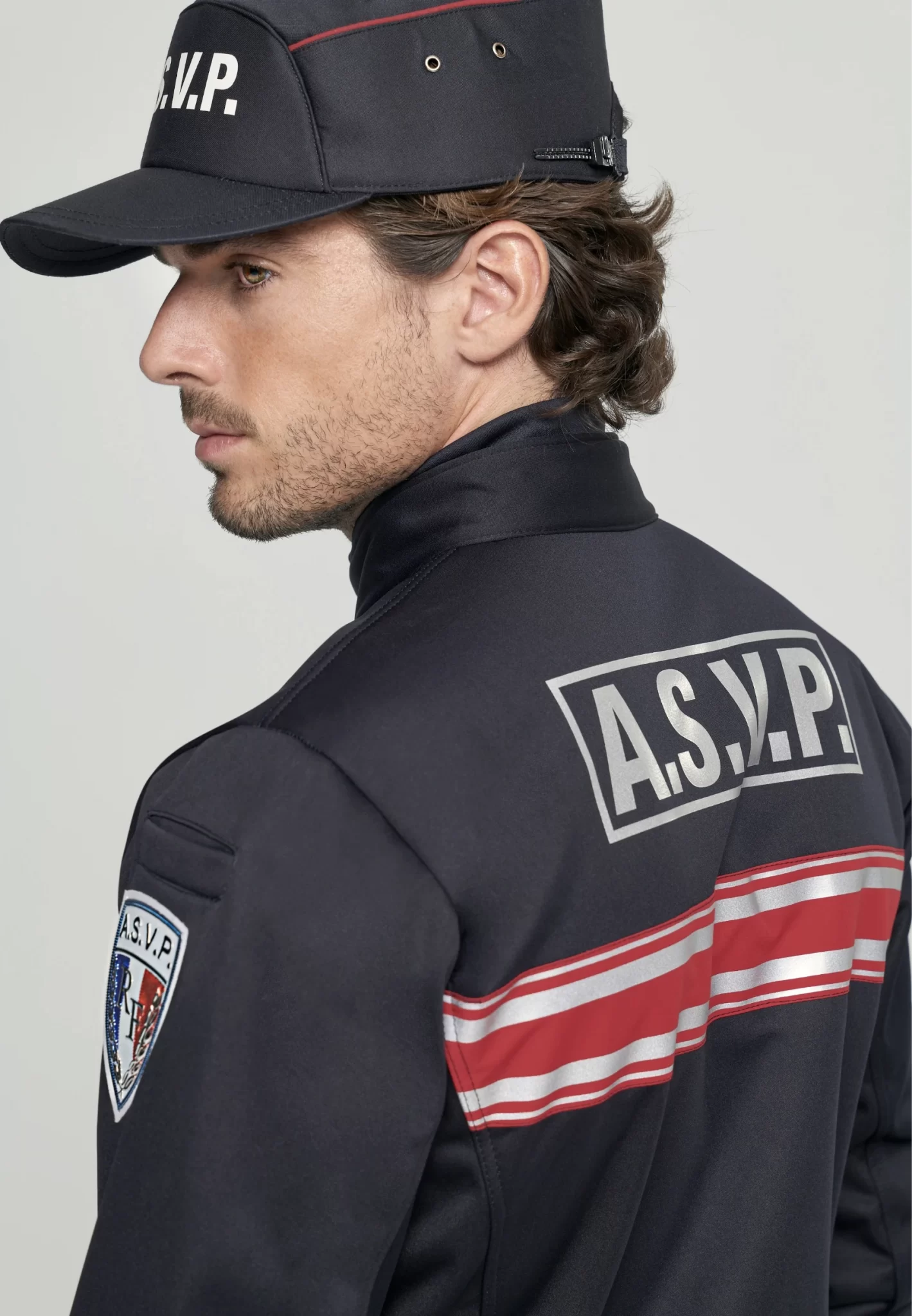 uniformes policía A.S.V.P. chaqueta bearshell